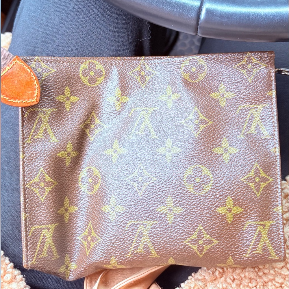 Louis Vuitton Authentic Brown and Gold Monogram Clutch (sold as is)…